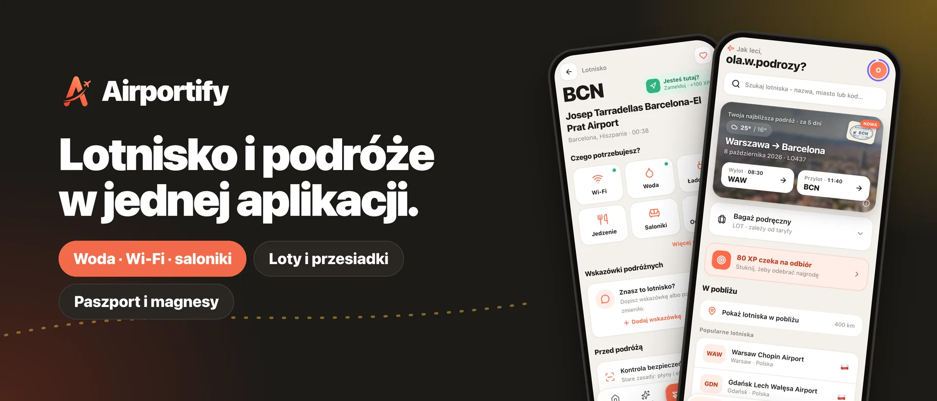 Lotnisko i podróże w jednej aplikacji.